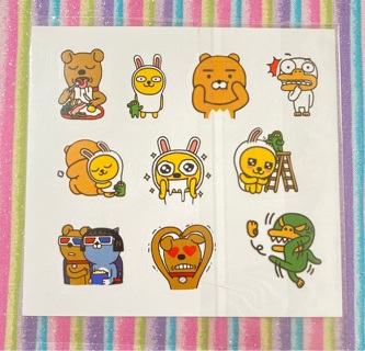 Kawaii Kakao Friends sticker sheet