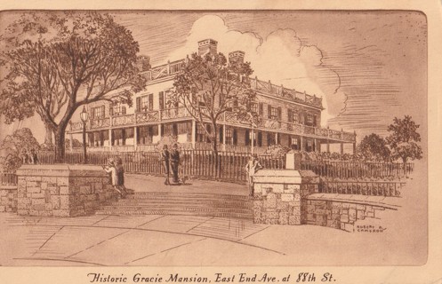 Vintage Unused Postcard: gin k: Gracie Mansion, NYC, NY