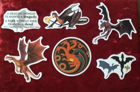 6 - "THE DECENT OF THE DRAGONS" STICKERS 1 Free Sticker with win!!