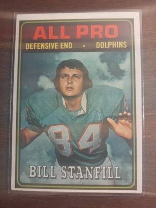 Bill Stanfill 1974 Topps  Miami Dolphins