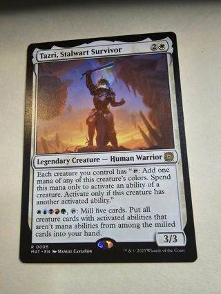 Magic the gathering mtg Tazri Stalwart Survivor rare card Marc of the machine