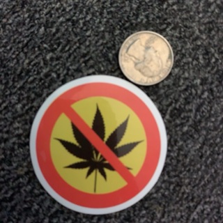 No marijuana sign sticker