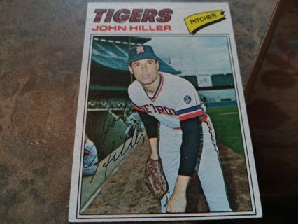1977 TOPPS JOHN HILLER DETROIT TIGERS BASEBALL CARD# 595