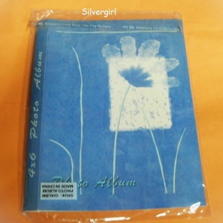 20 Sleeve 4" x 6" Blue Flower Photo Album Booklet