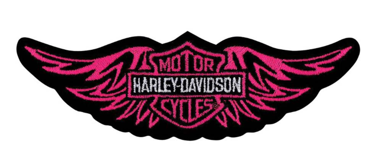 LAST ONE! Harley Motorcycles BIKER Embroidered Iron On Patch PINK Logo FREE SHIPPING