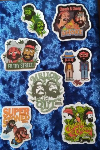 7- "CHEERS FOR CHEECH & CHONG" STICKERS 1 free STICKER WITH WIN.