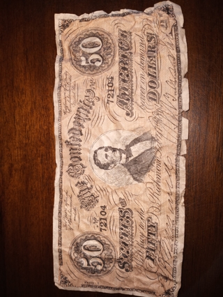 The Continental  States of America  50 Dollar Bill- read description 