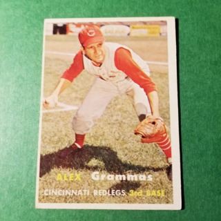 1957 TOPPS BASEBALL CARD - NO. 222 - ALEX GRAMMAS - REDLEGS