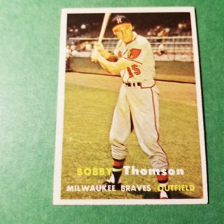 1957 TOPPS BASEBALL CARD -  NO. 262 - BOBBY THOMSON - BRAVES