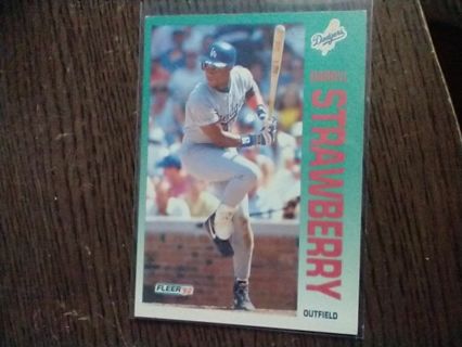 Daryl Strawberry 92 Fleer Dodgers