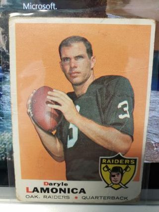 1969 Topps Vintage Football card Daryle Lamonica , Raiders