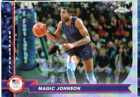 2024 Topps Chrome Olympics Magic Johnson Refractor #187