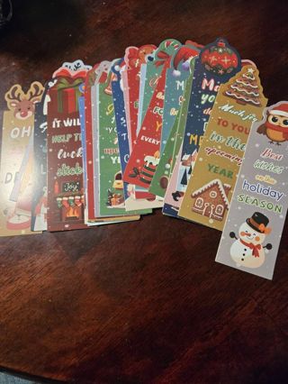 2 random christmas bookmarks