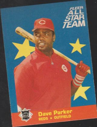 1986 MLB Fleer All Star Team #6 Cincinnati Reds Dave Parker Card