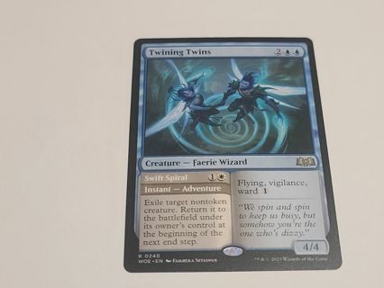 Magic the gathering mtg Twining Twins rare card Wilds of Eldraine