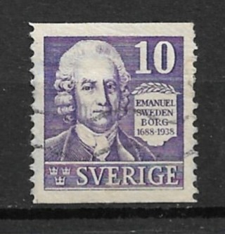 1938 Sweden Sc266 Emanuel Swedenborg used