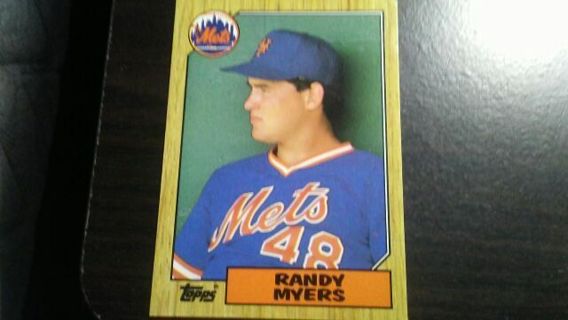1987 TOPPS RANDY MYERS NEW YORK METS BASEBALL CARD# 213