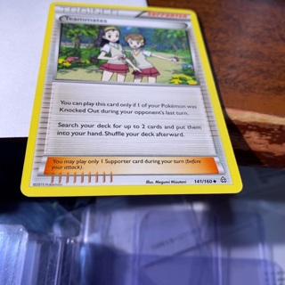 2015 Pokémon trainer supporter teammates card 