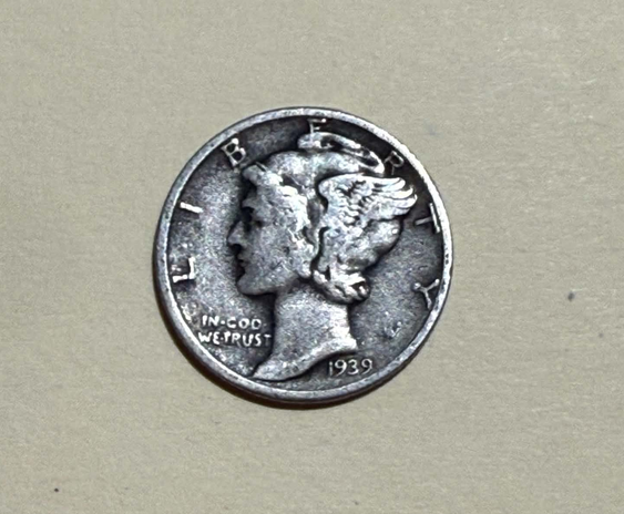 FREE: SILVER 1939 Winged Liberty Head Mercury Dime