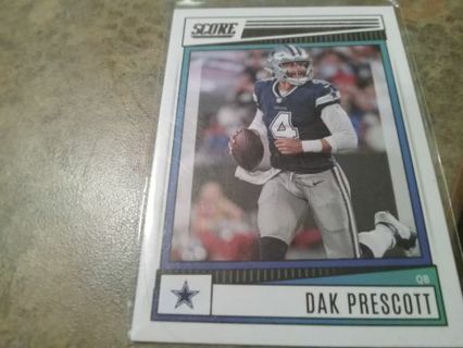 2022 SCORE DAK PRESCOTT DALLAS COWBOYS FOOTBALL CARD # 225