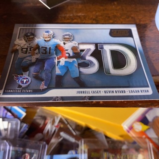 2020 panini score 3-d tenn titans j Casey k dyard l ryan football card 