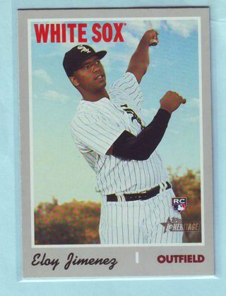 2019 Topps Heritage High Numbers Eloy Jimenez ROOKIE Baseball Card # 516 White Sox