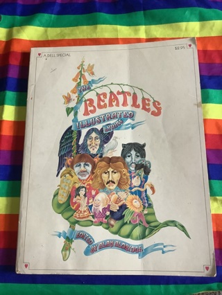 The Beatles Illustrated Lyrics Paperback Book By Alan Aldridge Vintage 1969 As Is Good Condition 