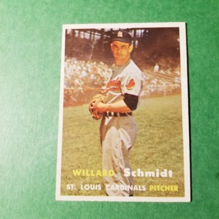 1957 - TOPPS BASEBALL CARD NO. 206 - WILLARD SCHMIDT - CARDINALS