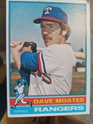 1976 TOPPS DAVE MOATES TEXAS RANGERS BASEBALL CARD# 327