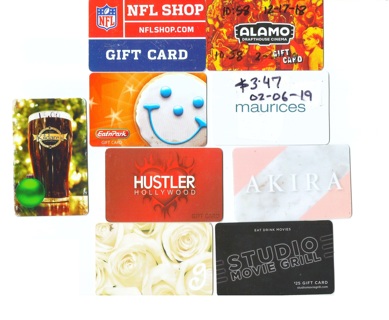 GIFTCARDS $118.79 TOTAL PHYSICAL GIFT CARDS LOT [$118.79] FREE SHIPPING