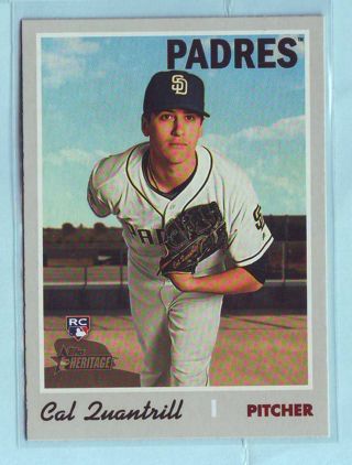 2020 Topps Heritage High Number Cal Quantrill ROOKIE Baseball Card # 613 Padres