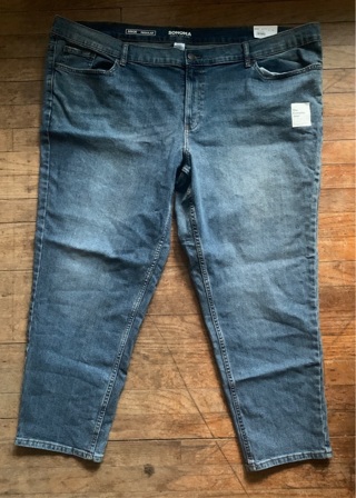 Men's Big & Tall Sonoma Regular Fit Jeans, Medium Stone,  Size 50 x 30  NWT $48