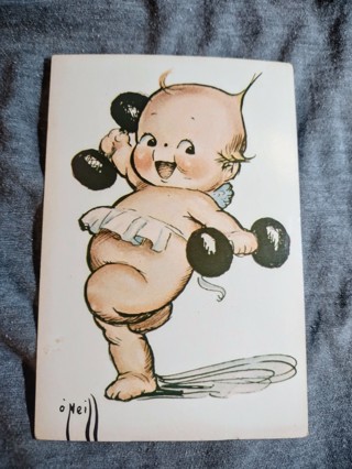 Vintage Kewpie Postcard - Unused - Junk Journal - Paper Craft - Scrapbook