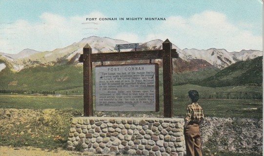 Vintage Used Postcard: C: 1958 Fort Connah, Hudson Bay Trading Post, MT