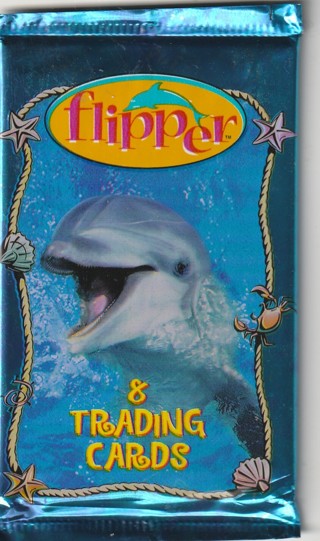 Vintage Unopened 1996 Pack of 8 Flipper Trade Cards 