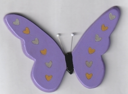 NEW WOODEN BUTTERFLY MAGNET=5 1/2"