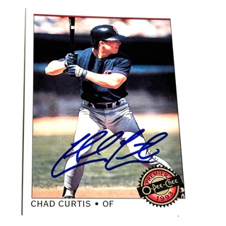 Autographed 1993 O-Pee-Chee Premier Chad Curtis 2 Angels