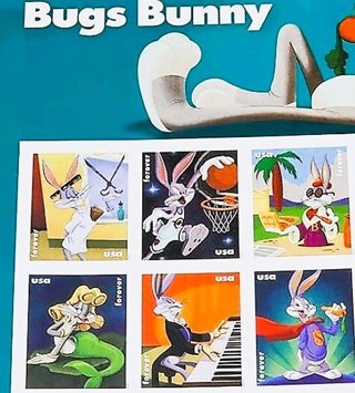  20 Forever Stamps, Cartoon Characters Shown, Refundable. Insured, Full 20 Pc. Sheet, My Selection 