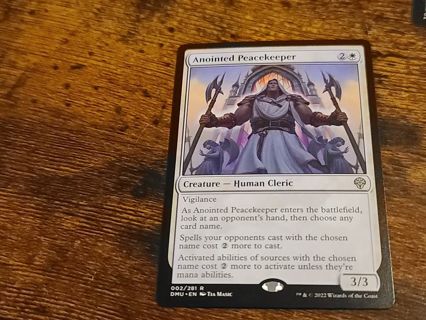 Magic the gathering mtg Annointed Peacekeeper rare Dominaria United