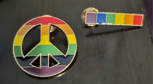 Bar and Peace pins