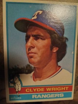 1976 TOPPS CLYDE WRIGHT TEXAS RANGERS BASEBALL CARD#"559