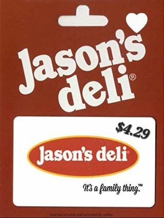 $4.29 Jason's Deli Gift Codes *READ* 3333 GIN