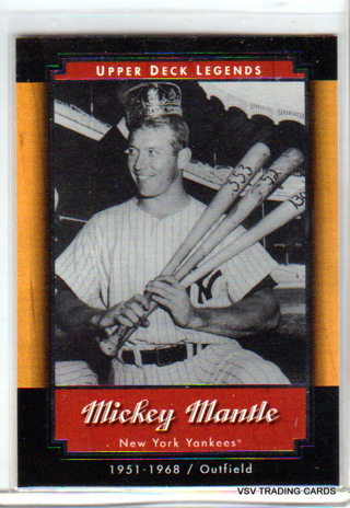 Mickey Mantle, 1982 Topps K-Mart Card #1 of 44, New York Yankees, HOFr