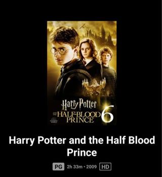 Harry Potter half blood prince