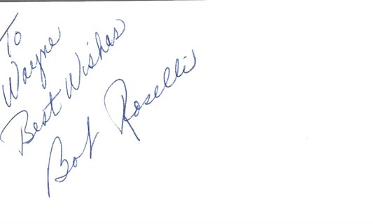BOB ROSELLI INDEX CARD SIGNED 1955-62 MILWAUKEE BRAVES  1931-2009