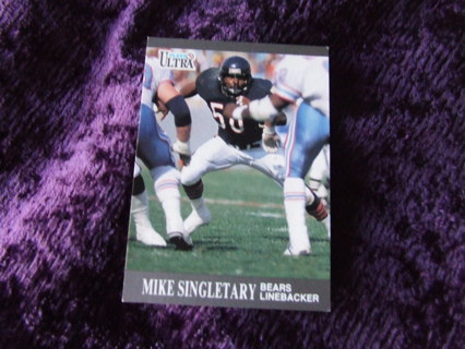 1991 Mike Singletary Chicago Bears Fleer Ultra Card #160 Hall of Famer