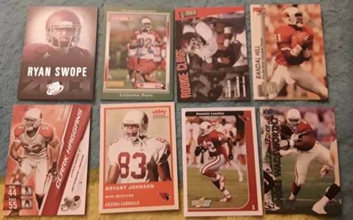 8 card Arizona Cardinals lot rcs insert