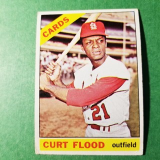 1966 - TOPPS BASEBALL CARD NO. 60 - CURT FLOOD - CARDINALS