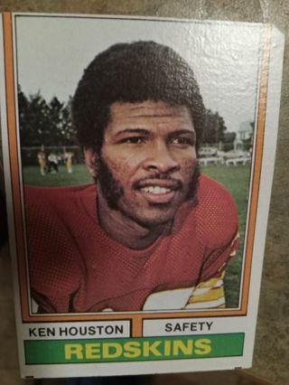 1974 TOPPS KEN HOUSTON WASHINGTON REDSKINS FOOTBALL CARD# 235