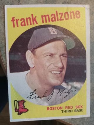 1959 T.C.G. FRANK MALZONE BOSTON RED SOX BASEBALL CARD# 220